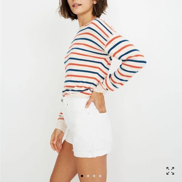 NWT Madewell The Perfect Jean Short in Tile White 32 - Picture 2 of 11